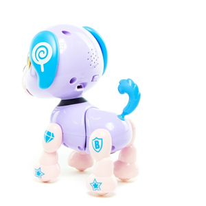 ربات اسباب بازی شارژی سگ سنسوردار بنفش Electronic Robot Dog Smart Pet Purple_اسباب بازی